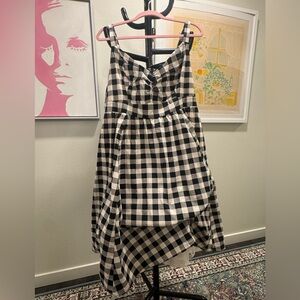 Retro Chic Black and White gingham midi dress - 4X